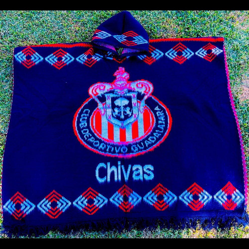 Chivas soccer team Poncho Alpaca Wool.